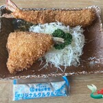 Maruha Shokudo Ryokan Minamichita Toyohama Honten - 
      【季節限定コ－ス料理】
      ✧《南知多コ－ス》4200えん(税込4620えん)
      (わたし)
      ✧アジフライ
      ✧エビフライ(１匹)
      
      