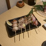 Sendai Gyutan to Yasai Makigushi Private room Izakaya Hanakoma Akihabara Ten - 野菜巻き串五本