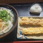 めりけんや - かけうどん、ちくわ天、いか天、シーチキン(*‘ω‘ *)