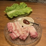 焼肉ゆう - 豚バラ(サムギョプサルセット)