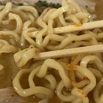 からみそラーメン ふくろう - 麺アップ