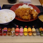 Katsuya Koriyama Kaku Ike Ten - ロースカツ唐揚げ定食