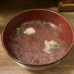 ほねつき鳥の店 Hanare - とりめしに付いてくるスープ