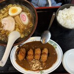 Ramen Gyoza Tsuruhei - ラーメンセット カレーカツ