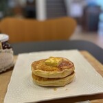 cafe KaMuNa - パンケーキ☆プレーン　オーガニックはちみつ　６６０円（税込）