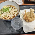 金町うどん - ◯ぶっかけうどん並290円　◯ごぼう天120円　