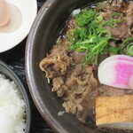 Sukesan Udon Asakawa Ten Ongagunokagaki Ten - 肉1.5倍盛+150円(税込)、ライスを中に変更+20円(税込)