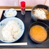 菜嘉村 - 料理写真:もつ煮定食　ハーフライス　700円税込