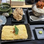 Awajishima Nikudon Seisakusho Ushi to Kome - 和牛サーモンバクダン丼と唐揚げだし巻きセット　2090円