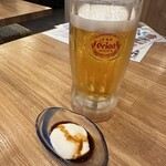 沖縄酒場 じゅにまーる - オリオンビール（飲み放題）にお通し@380