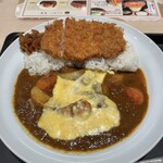 Matsu no Ya Korien Ten - ごろごろ野菜ロースかつ欧風ビーフカレー トッピングチーズ/1,130円♪