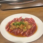 Counter Yakiniku Senmon Yakiniku Oonishi Takadanobaba Ten - 頬肉のおろしポン酢刺し