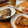 チヂミ屋 - 料理写真:晩酌セット。肉チヂミとサバの煮付け