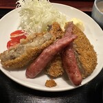 つゆ下 梅の花 - 【2024.10.11(金)】牛たんコロッケ定食（並盛）770円の牛たんコロッケ