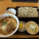 Soba Tetsu Hon Ten - かつ丼そば膳全景