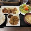 カルネの星 - 料理写真:唐揚げ定食＋メンチ