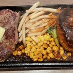 サムスアイランド - ライバルコンビネーションのショートリブ150g&ハンバーグ150g(1,990円)