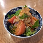 Marutomi Suisan Ikebukuro Nishiguchi Ten - ガリトマトサラダ。美味しい。