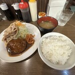 Kitchen Taisho Ken - ハンバーグしょうが焼き定食