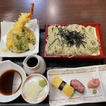 くいどころ 里味 - 大海老天ざるそばセット