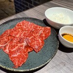 渋谷焼肉 ニクノヒ - リブロース特製トリュフだれ