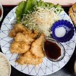 光玉母食堂 めし しんちゃん - 2024年10月　とり天定食　ご飯小　1210円