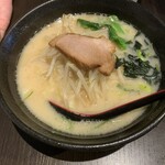 七左食堂 - 麺飯セット　750円　のとんこつラーメン屋