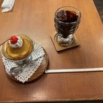 シマノコーヒー 大正館 - プリンセット（プリン＆アイスコーヒー）