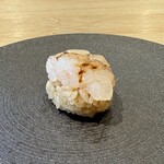 SUSHI Y - 寿司の一貫目は富山の白海老、雑味の無い甘味が美味しかったです