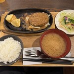 ワインバル 三ツ矢堂商店 - ハンバーグ定食❗️