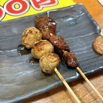 Yakitori Kobo Kibo Keoka Honten - ◯レバータレ140円(税別) つくね80円