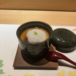 Osaka Kyobashi Sushi Kuroshio Kaiko - とろろと鰻の茶碗蒸し