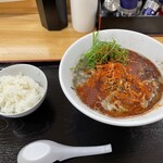 担々麺の店 まるたん。 - 金黒ミックス醤油担々麺細麺硬め4辛950円+ミニライス60円