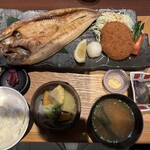 Otaru Shokudo Iwakura Ten - ホッケ一夜干し定食