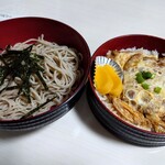 三弦 - かつ丼ともりそばのセット