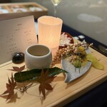 sez - すっぽんのスープと黒舞茸のフリット