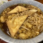 Kinoene - 今月のおすすめ、たぬきつね蕎麦。かけバージョン。