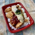 セイコーマート - 料理写真:チキン南蛮重、甘辛ソースにタルタルはウンマ！