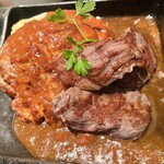 Teppan Dining Tetsu - 和牛入りハンバーグ、ステーキコラボ