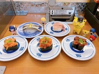 Muten Kura Zushi Izumisano Ten - 全部で5皿、注文しました