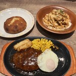 Saizeriya Ionmoru Asahikawa Ekimae Ten - ハンバーグとミートソースポロネーゼ風&フォカッチャ