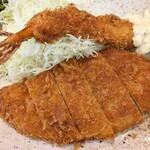 かつれつ飛鳥 - ロースかつ100g＆エビフライ