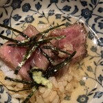 Sumibi Wagyu Yakiniku Moumou Tei Hirokoji Ten - 出汁をかけました