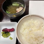 Washokudokoro Kobayashi - 汁物、香の物、ご飯