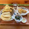 本格手打 もり豊 - 料理写真:"えびちく天(ざる)"1,100円と"とり天(2個)"300円♪