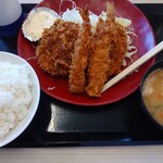 Katsuya Gifu Minami Uzura Ten - 海老ヒレメンチカツ定食