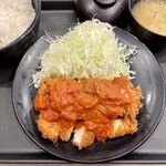 Matsu no Ya Minamigyotoku Ten - 「トマトささみかつ定食（通常2本→3本）」830円也。税込。