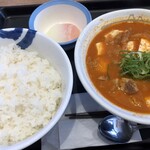 Matsuya Akurosupuraza Morioka Ten - 鶏豆腐キムチチゲセット730円税込サラダと味噌汁はつきません。