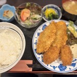 Ninjo Shokudo Harusouyu - あじ・カキフライ定食880円