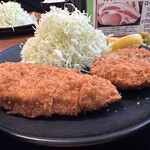 Sai Tonkatsu - 成田屋の芋麦豚ロースカツ150gと銘柄豚メンチカツ定食2340円